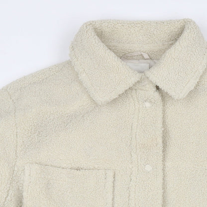 Womens UK Size L H&M Ivory Overcoat