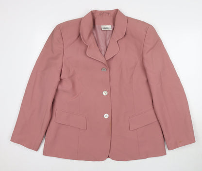Report Womens Pink Jacket Blazer Size 18 Button