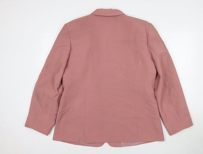 Report Womens Pink Jacket Blazer Size 18 Button
