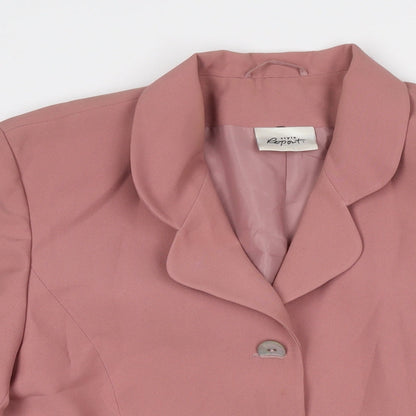 Report Womens Pink Jacket Blazer Size 18 Button