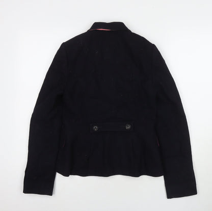 Womens UK Size 8 Jack Wills Black Pea Coat