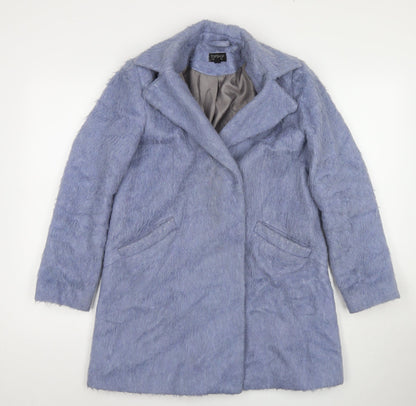 Womens UK Size 6 Topshop Blue Overcoat