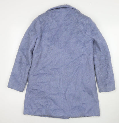 Womens UK Size 6 Topshop Blue Overcoat