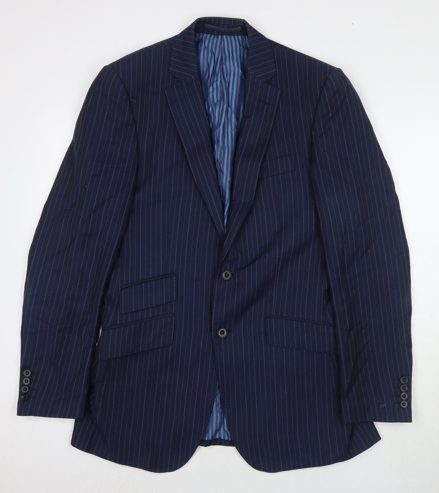 Mens UK Size 38 Marks and Spencer Regular Blue Suit Jacket