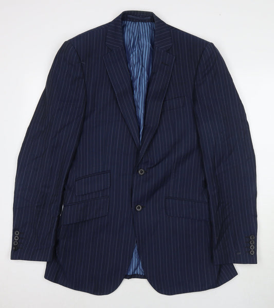 Mens UK Size 38 Marks and Spencer Regular Blue Suit Jacket