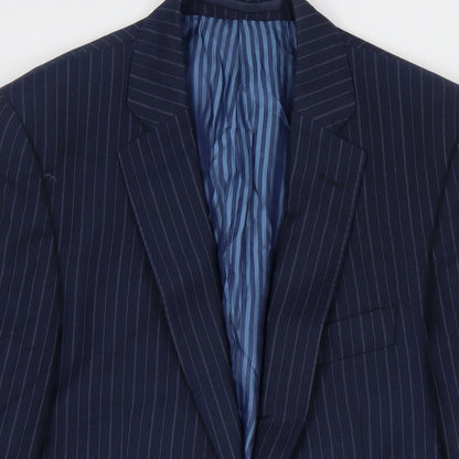 Mens UK Size 38 Marks and Spencer Regular Blue Suit Jacket