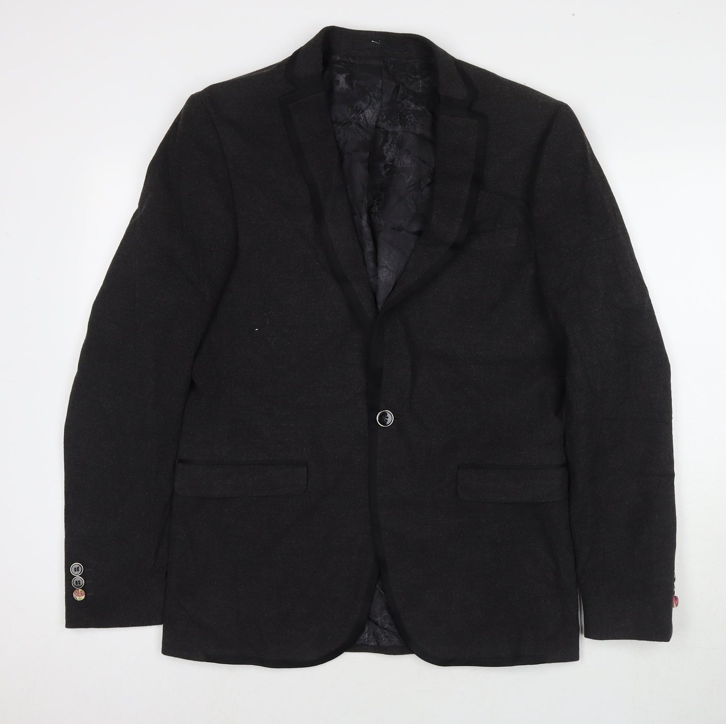 Mens UK Size 40 REMUS Regular Grey Suit Jacket