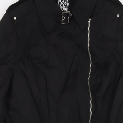 Debenhams Womens Black Trench Coat Coat Size 14 Zip