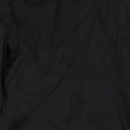 Debenhams Womens Black Trench Coat Coat Size 14 Zip