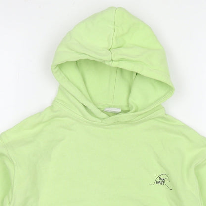 Zara Girls Green Cotton Pullover Sweatshirt Size 7 Years Pullover - New Waves