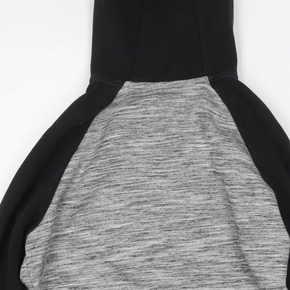 NEXT Boys Grey Colourblock Cotton Full Zip Hoodie Size 11 Years Zip