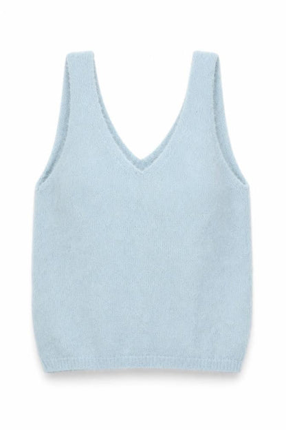 Womens UK Size S New Look Blue Basic Tank