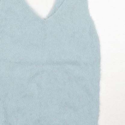 Womens UK Size S New Look Blue Basic Tank
