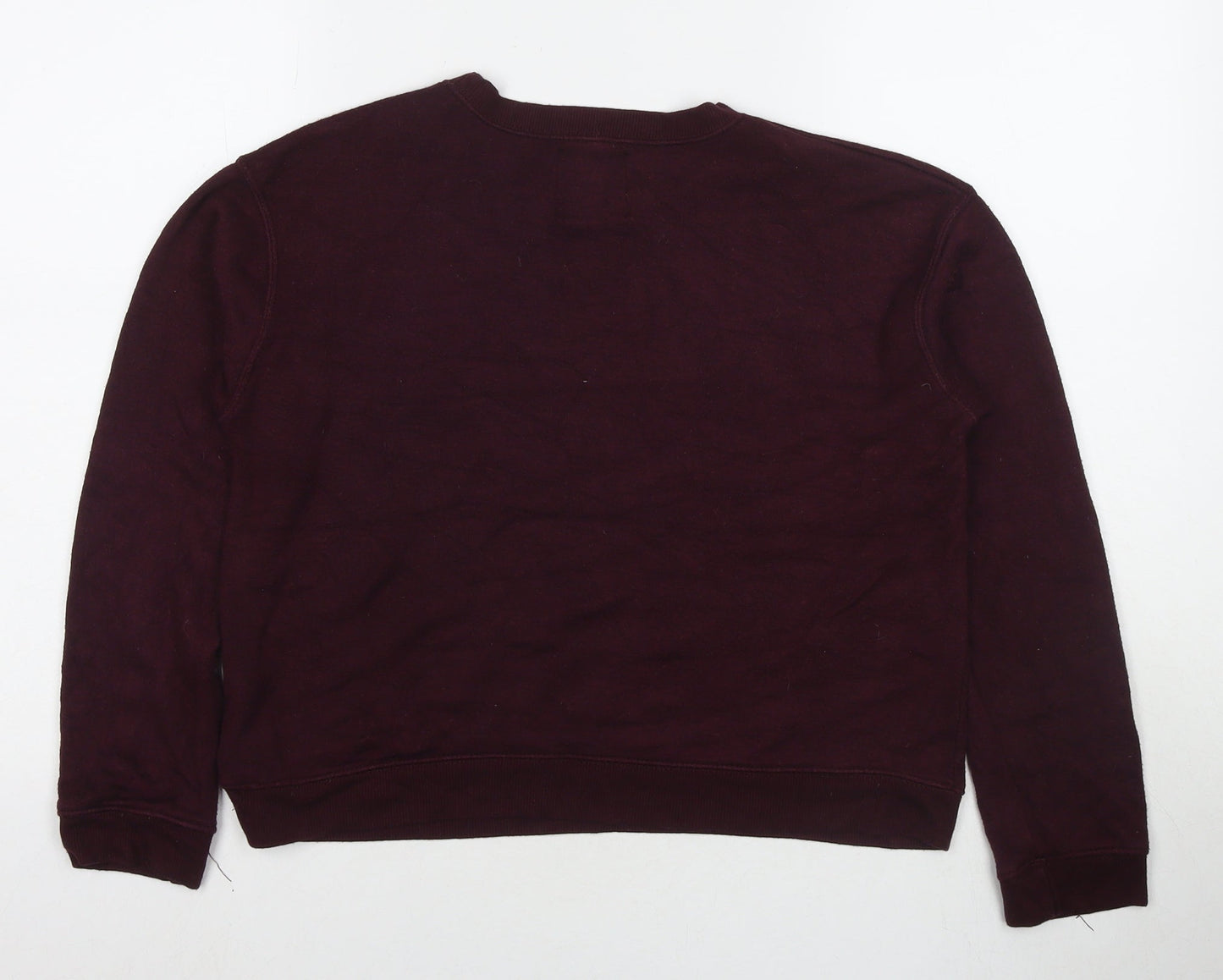 Womens UK Size M Pull&Bear Red Pullover Sweatshirt