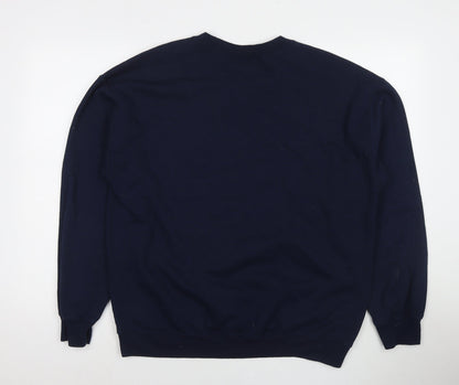 Peaky Blinders Mens Blue Cotton Pullover Sweatshirt Size L - Christmas Jumper
