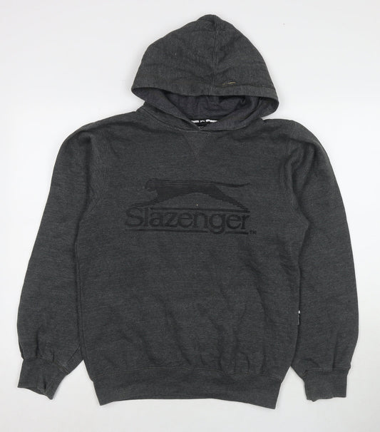 Mens UK Size S Slazenger Grey Pullover Hoodie