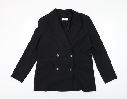 Marks and Spencer Womens Black Polyester Jacket Suit Jacket Size 10