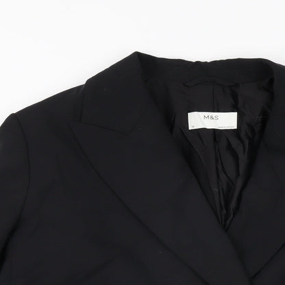 Marks and Spencer Womens Black Polyester Jacket Suit Jacket Size 10