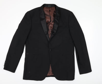 Mens UK Size 42 Cedar Wood State Regular Black Suit Jacket