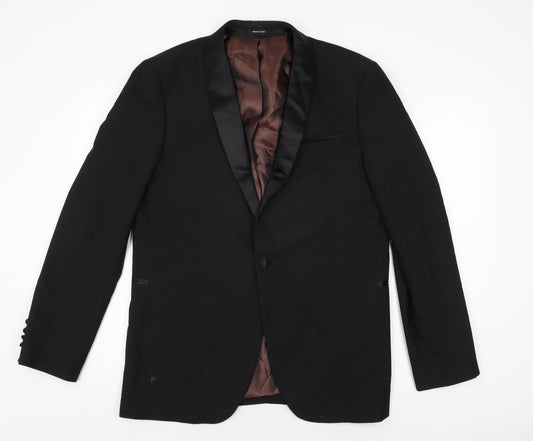 Mens UK Size 42 Cedar Wood State Regular Black Suit Jacket