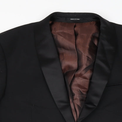 Mens UK Size 42 Cedar Wood State Regular Black Suit Jacket