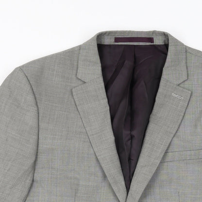 Mens UK Size 36 Topman Regular Grey Suit Jacket