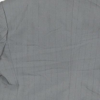 NEXT Womens Grey Striped Polyester Jacket Suit Jacket Size 14