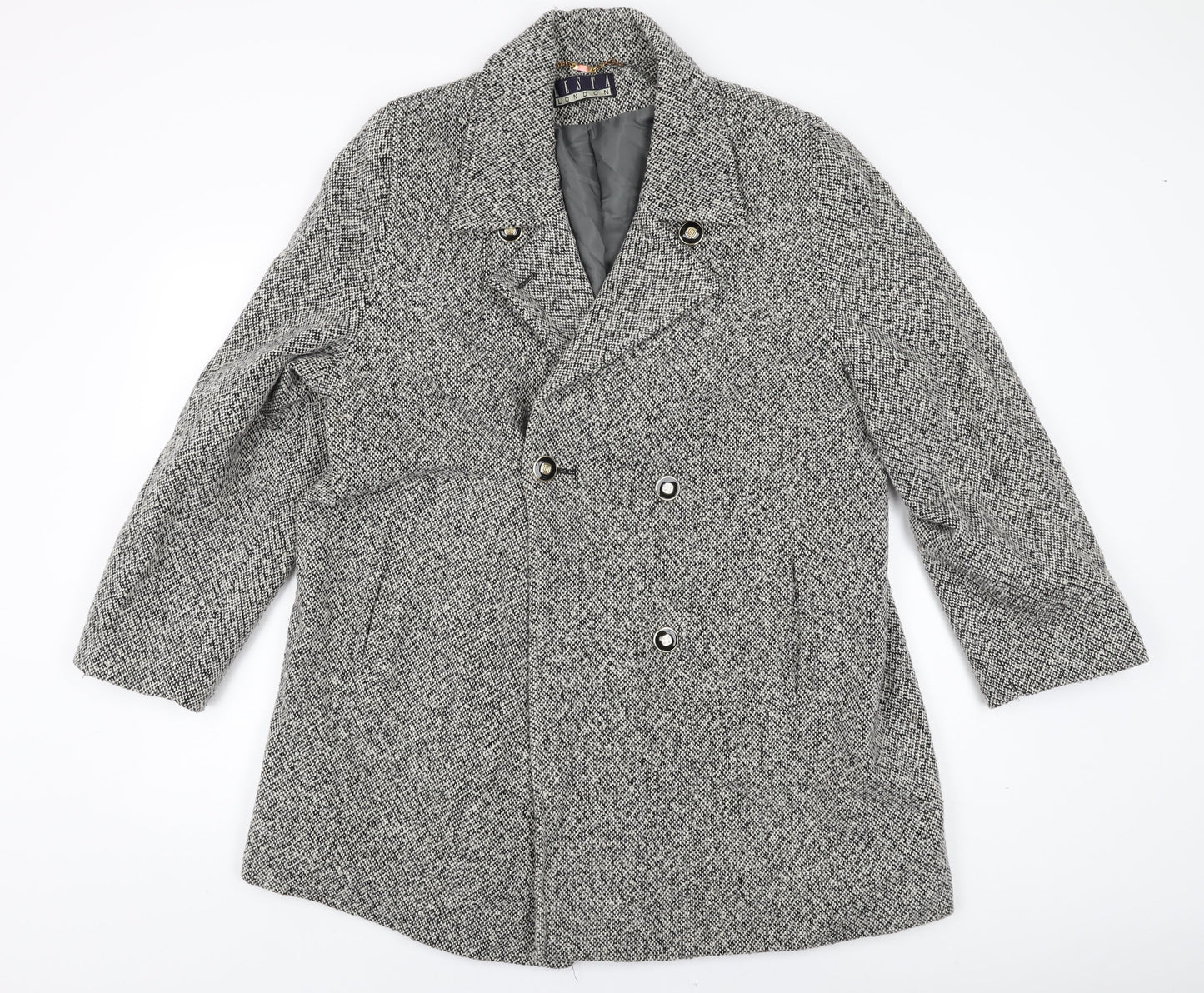 Womens UK Size 16 Kesta Black Overcoat