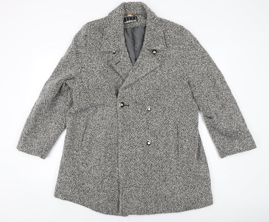 Womens UK Size 16 Kesta Black Overcoat