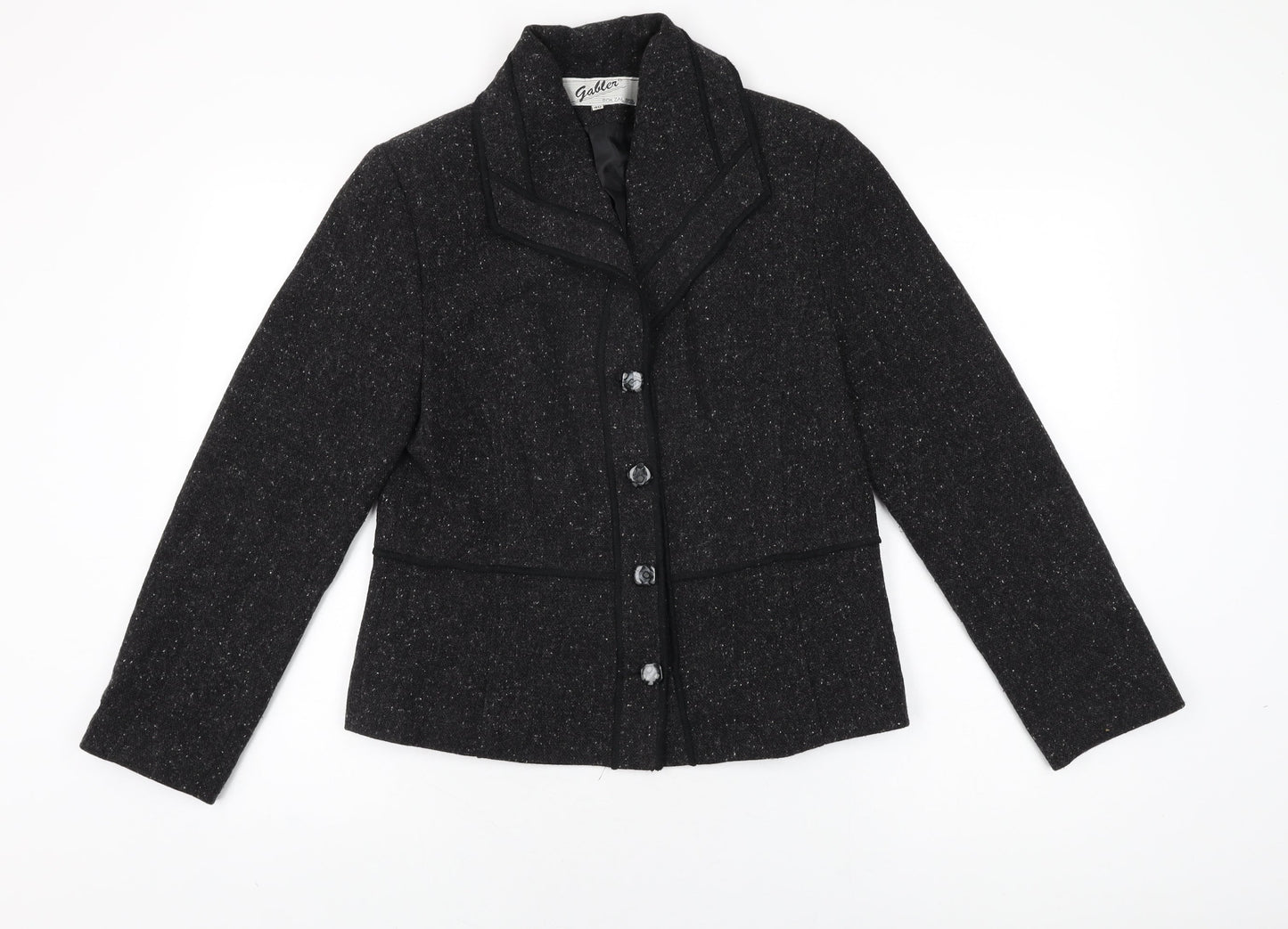 Gabler Womens Black Jacket Size 12 Button