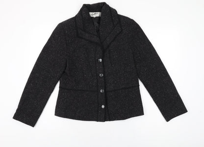 Gabler Womens Black Jacket Size 12 Button