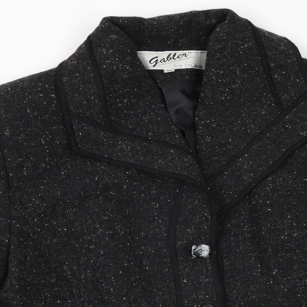 Gabler Womens Black Jacket Size 12 Button