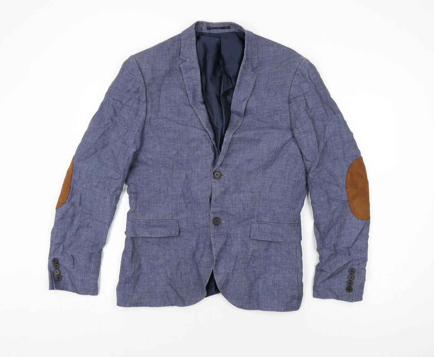 Mens UK Size 38 H&M Regular Blue Suit Jacket