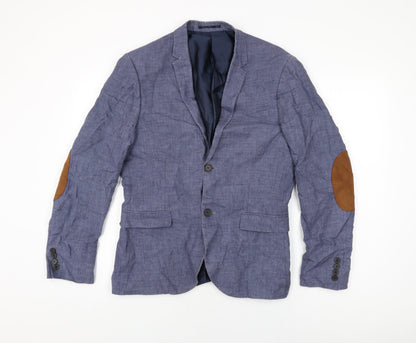 Mens UK Size 38 H&M Regular Blue Suit Jacket