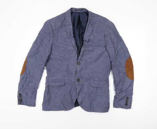Mens UK Size 38 H&M Regular Blue Suit Jacket