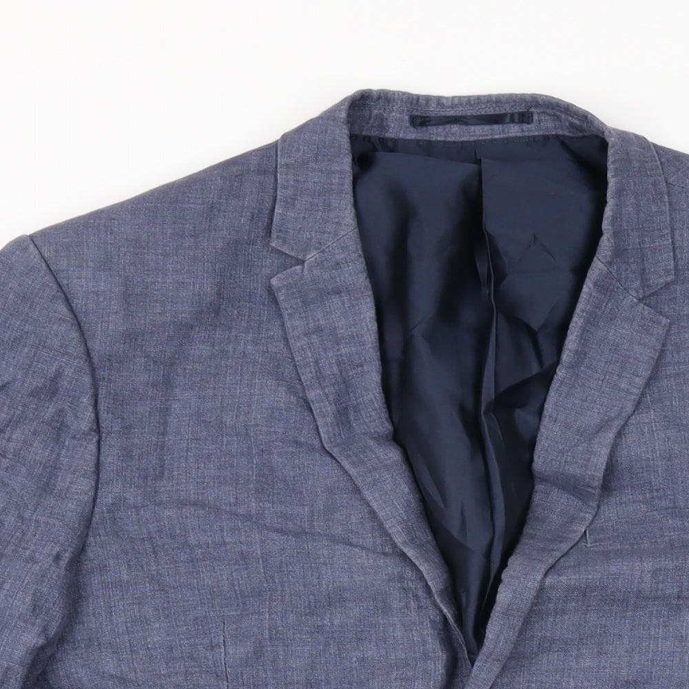 Mens UK Size 38 H&M Regular Blue Suit Jacket