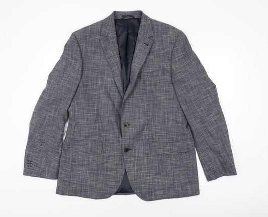 Mens UK Size 42 Marks and Spencer Regular Blue Suit Jacket