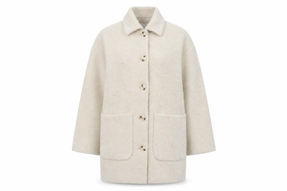Womens UK Size S Monki Beige Overcoat