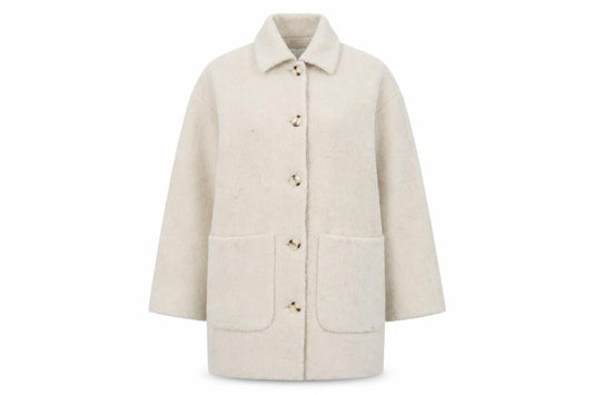 Womens UK Size S Monki Beige Overcoat