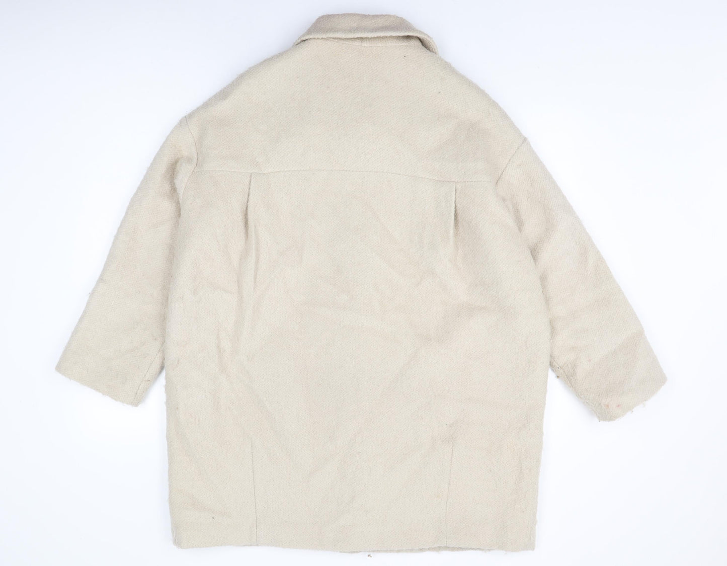 Womens UK Size S Monki Beige Overcoat