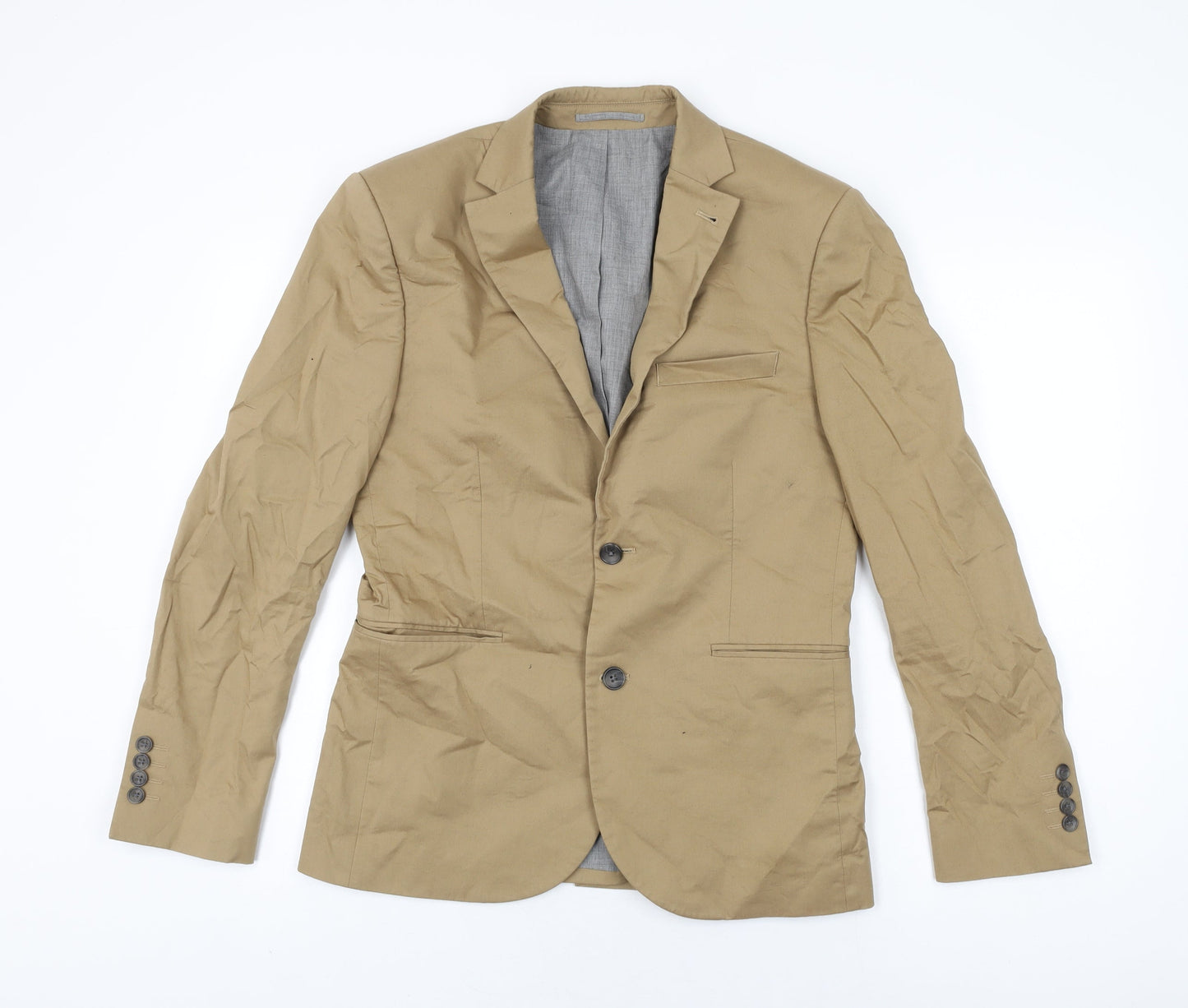 Mens UK Size 38 NEXT Regular Beige Suit Jacket