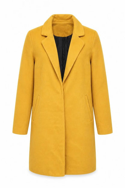 Womens UK Size 8 New Look Yellow Overcoat
