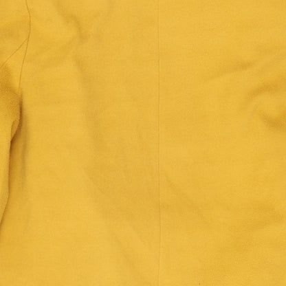 New Look Womens Yellow Overcoat Coat Size 8