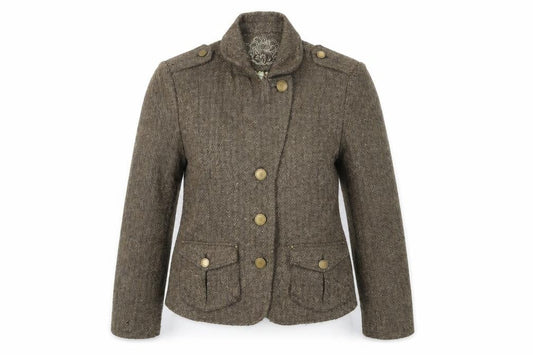 CCDK Womens Brown Jacket Size 10 Button