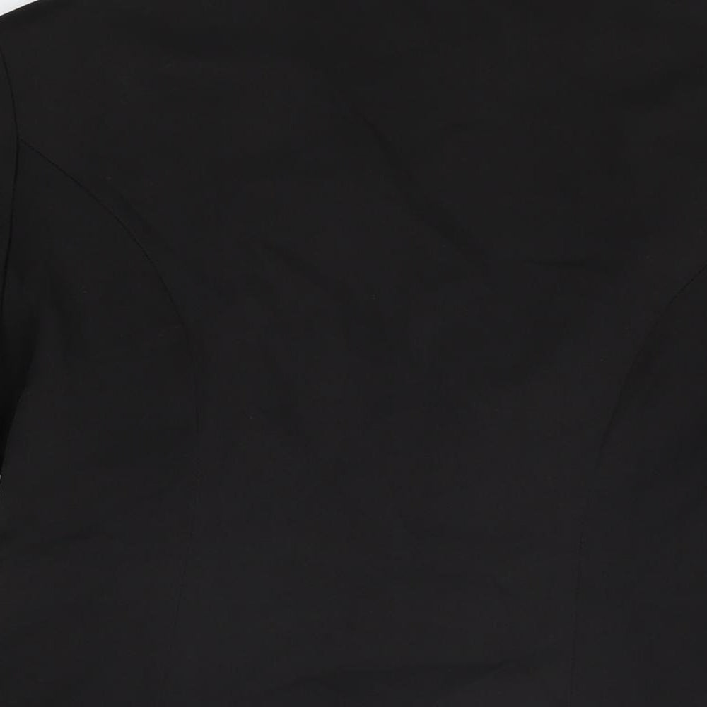 Peace Womens Black Jacket Blazer Size 10 Button