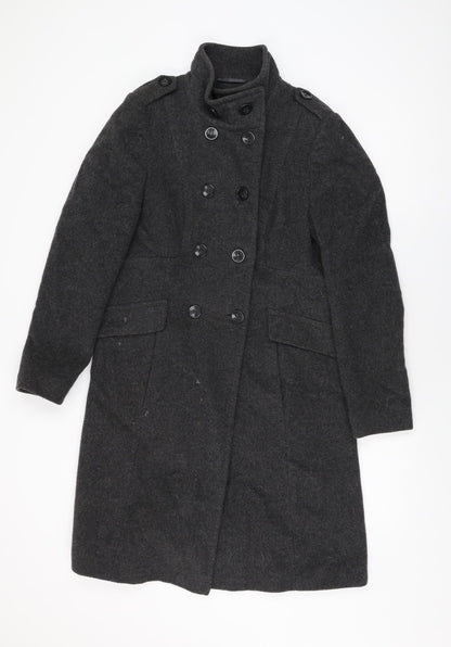 Womens UK Size 10 Marks and Spencer Grey Overcoat