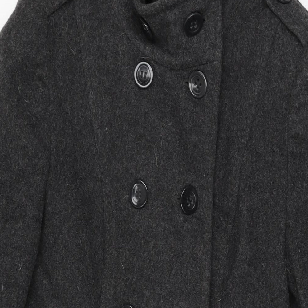 Womens UK Size 10 Marks and Spencer Grey Overcoat