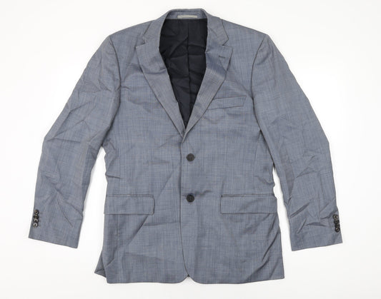 Mens UK Size 48 Guabello Regular Blue Suit Jacket