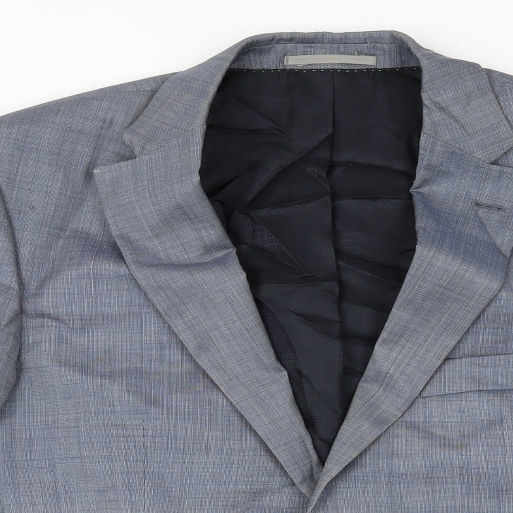 Mens UK Size 48 Guabello Regular Blue Suit Jacket