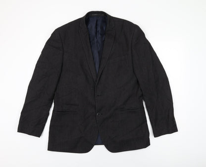 Mens UK Size 42 Debenhams Regular Black Suit Jacket